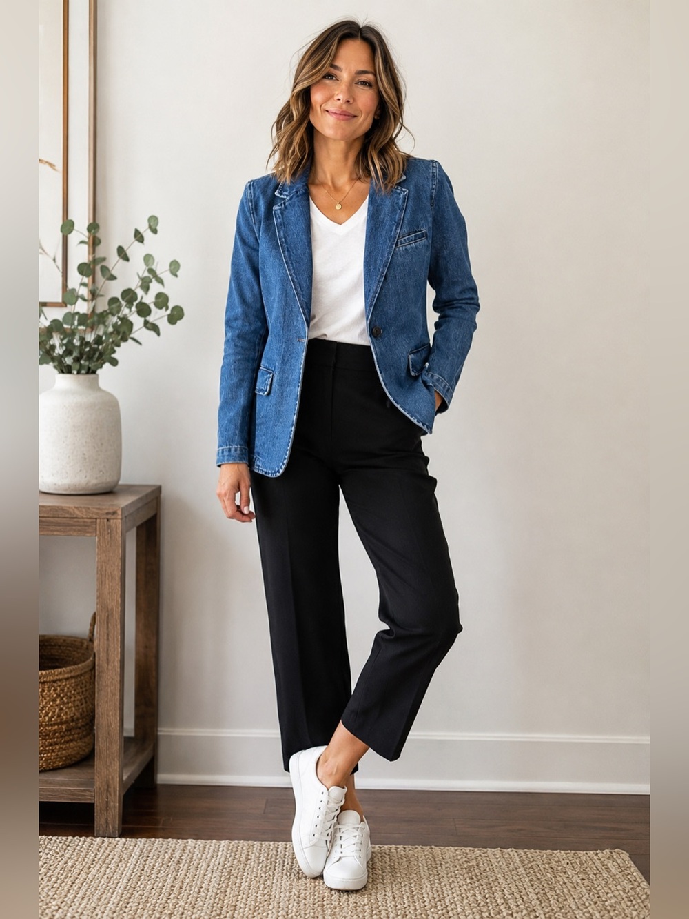 Gap Denim Blazer - Medium Wash Perfect Patina Women’s size XS